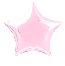 Foil Balloon Star Solid Metallic Pastel Pink 