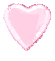 Foil Balloon Heart Solid Metallic Pastel Pink  