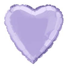 Foil Balloon Heart Solid Metallic Lavender 