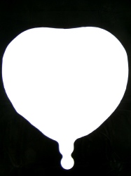 Foil Balloon Heart Solid Metallic White  