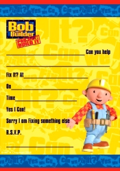 Bob The Builder Invitation Pad And Envelopes