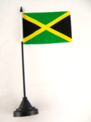 Jamaica Table Flag with Stick and Base