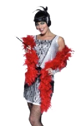 Rocky's Feather Boa (1) RED (6ft)