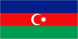 Azerbaijan Flag 5ft x 3ft with eyelets for hanging