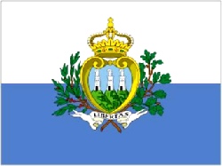 San Marino/Sammarinese Flag 5ft x 3ft (100% Polyester) With Eyelets