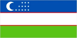 Uzbekistan Flag 5ft x 3ft With Eyelets 