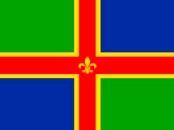 Lincolnshire Flag 5ft x 3ft With Eyelets For Hanging