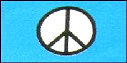 CND Peace Flag 5ft x 3ft With Eyelets For Hanging