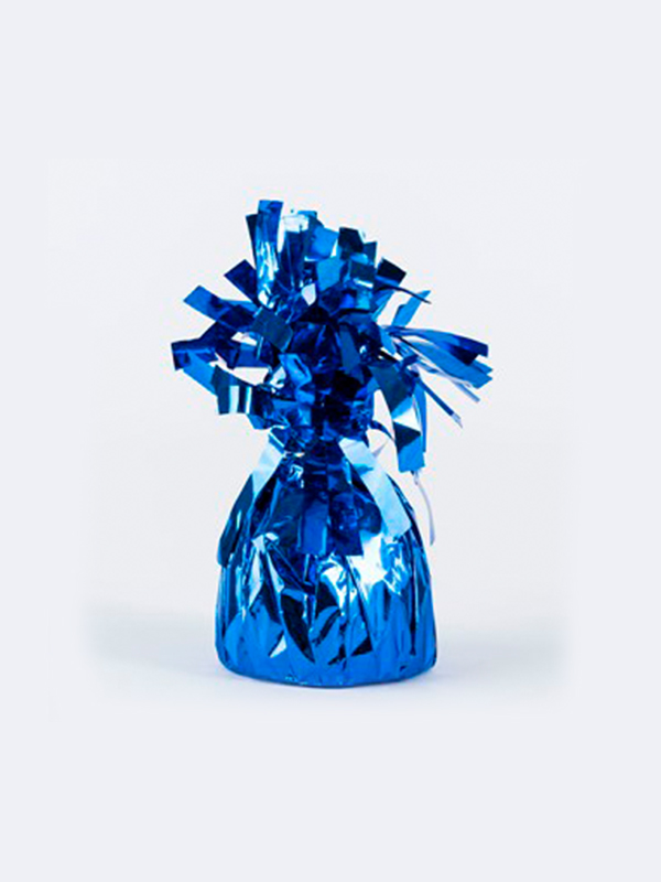  Balloon Weight Foil Wrapped Blue