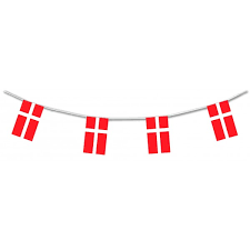 Denmark Flag Bunting Rectangular Flags