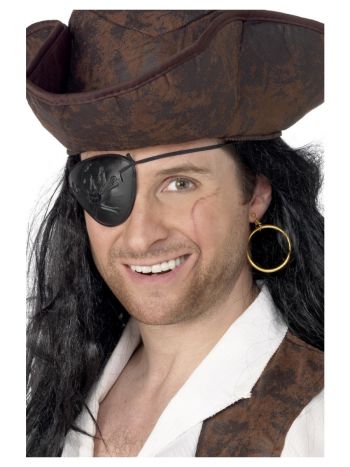 Pirate Eye Patch & Earring Set