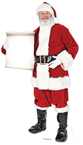 Father Christmas - Small Sign - Lifesize Cardboard Cutout 