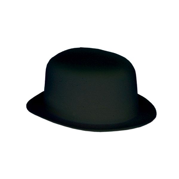 Flocked Bowler Hat