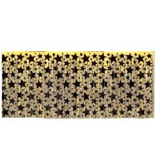 Black and Gold Star Table Skirting 