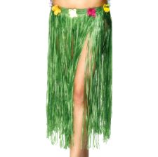 Hawaiian Skirt, Green with Flowers