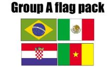 GROUP A Football World Cup 2014 Flag Pack (5ft x 3ft)