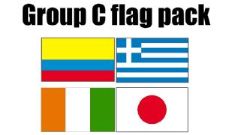 GROUP C Football World Cup 2014 Flag Pack (5ft x 3ft)