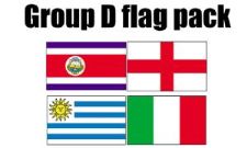 GROUP D Football World Cup 2014 Flag Pack (5ft x 3ft)