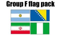 GROUP F Football World Cup 2014 Flag Pack (5ft x 3ft)