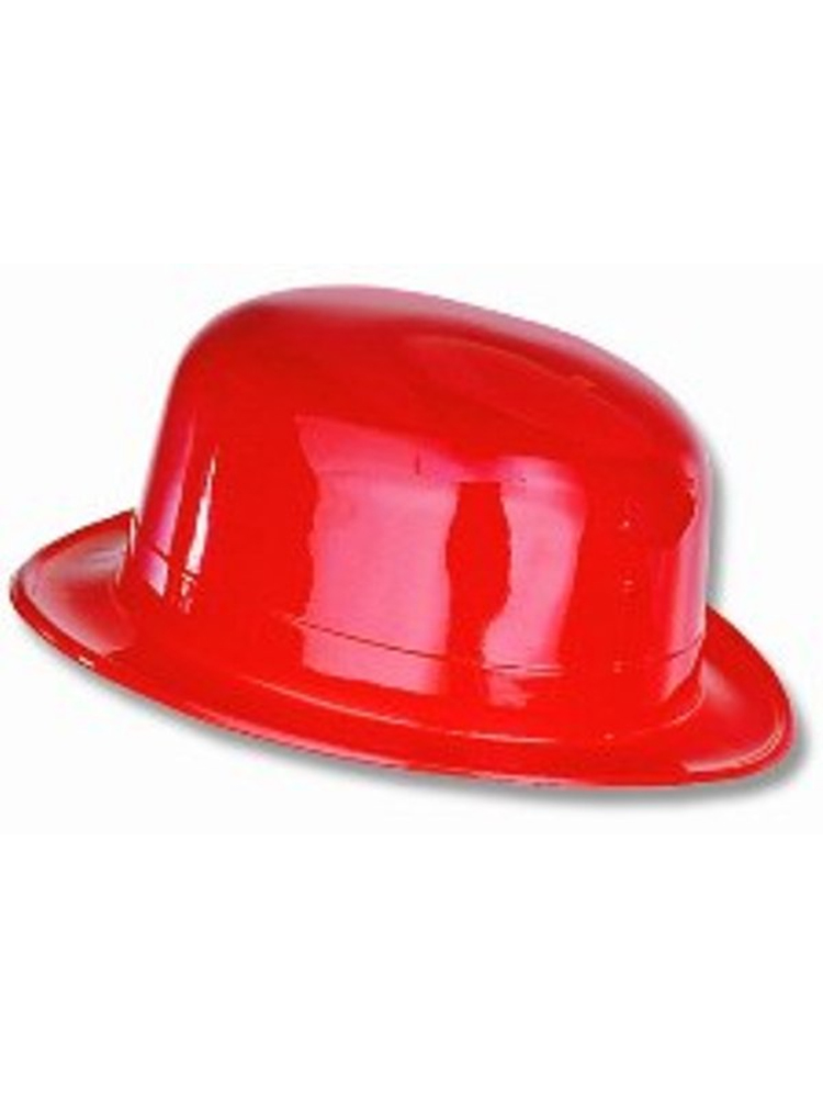 Bowler Plastic Hat Red