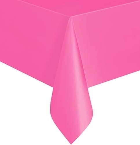 Hot Pink Plastic Tablecloth 