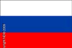 Russia Flag Hand Held 20 X 14cm.Plastic 30cm Stick