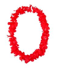 Hawaiian Island Lei Silky Flower Garland - Red