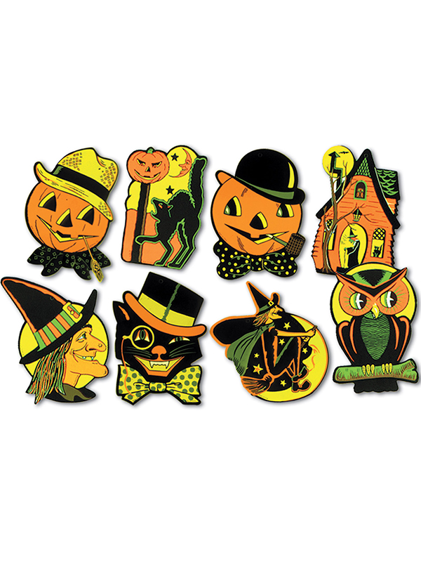 Pkgd Halloween Cutouts 8½"-9¼"