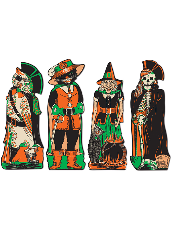 Vintage Halloween Fanci-Dress Cutouts 17"