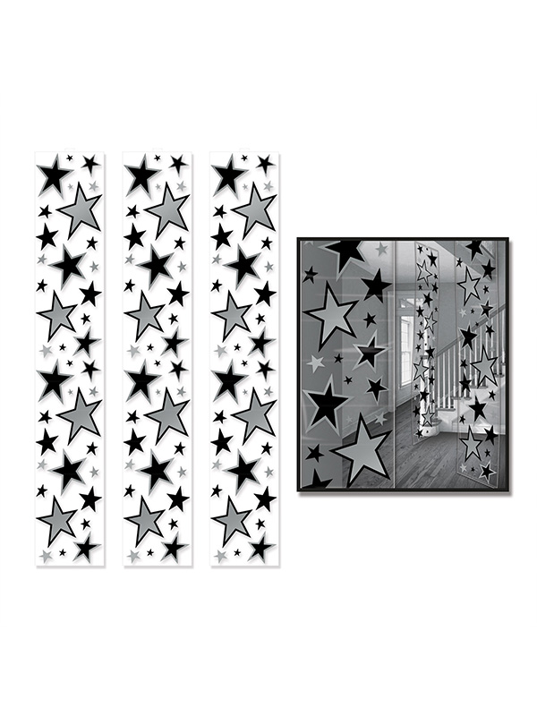 Star Party Panels - Silver and Black