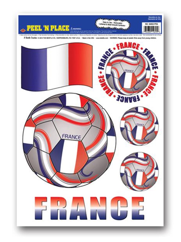 France Peel 'n' Place Removable Stickers 