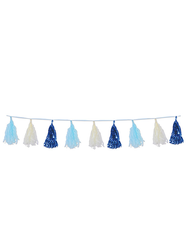 Metallic & Tissue Tassel Garland 9¾" x 8'