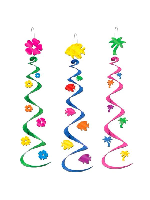 Luau Hanging Whirl Decoration