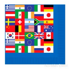 International Flag Napkins ** 3 ONLY IN STOCK **