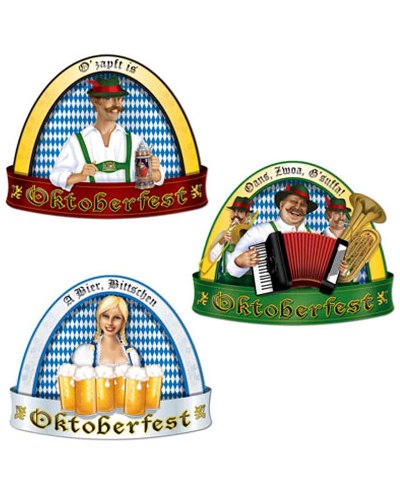 Traditional Oktoberfest Cutout - Pack of 3