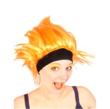 Orange Wig with Headband