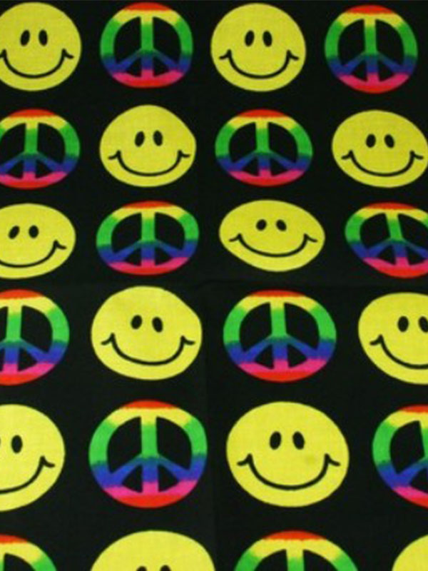 Smiley Face & Peace Bandana 