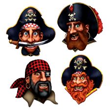 Pirate Crew Cutouts - 4 per pack