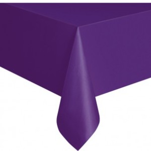 Purple Plastic Tablecloth 