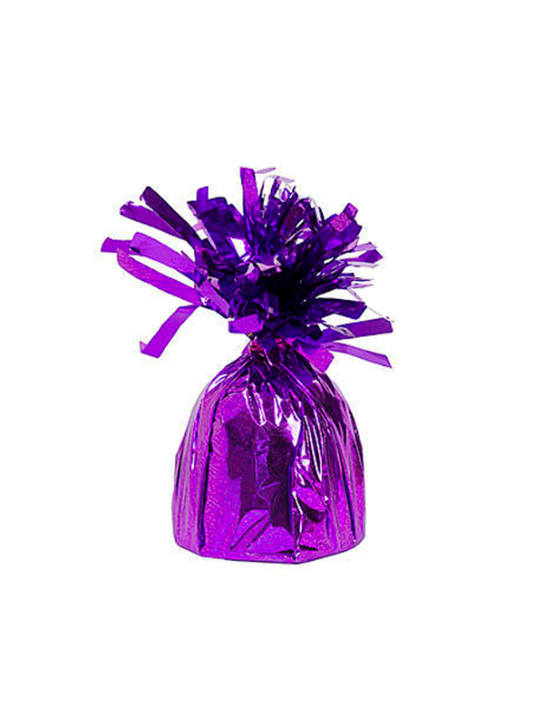 Balloon Weight Foil Wrapped Purple