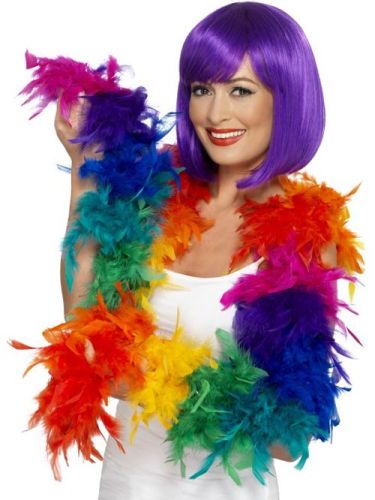 Rainbow Pride Feather Boa