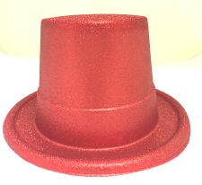 Glitter Top Hat - Red