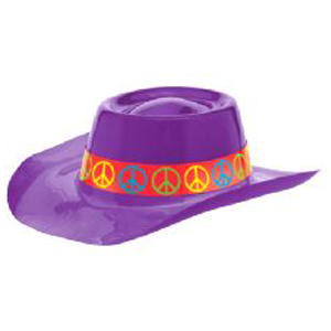 Peace Plastic Cowboy Hat 