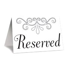 Reserved Table Cards