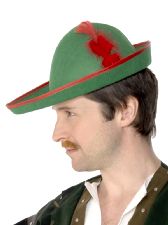 Robin Hood Hat - Green Felt - Adult