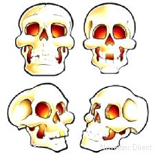 Skull Cutouts(4/pkg) *** 1 only in stock ***