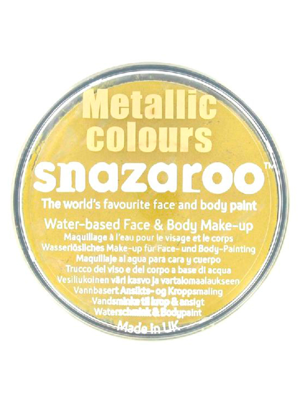 Snazaroo Face And Body Paint - Metallic Gold - Water Based 18ml