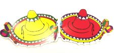 Mexican Paper Garlands 'Sombreos With Maracas' 3 Meters in Length (1)