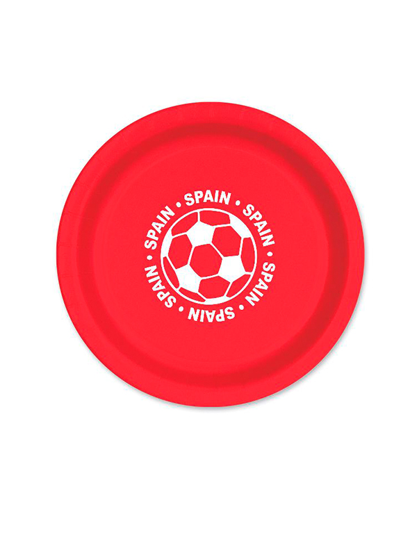 Spain Football 9" Plate ( 8 plates per pack)   