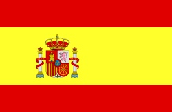 Spain/Spanish Flag with Crest 5ft x 3ft 